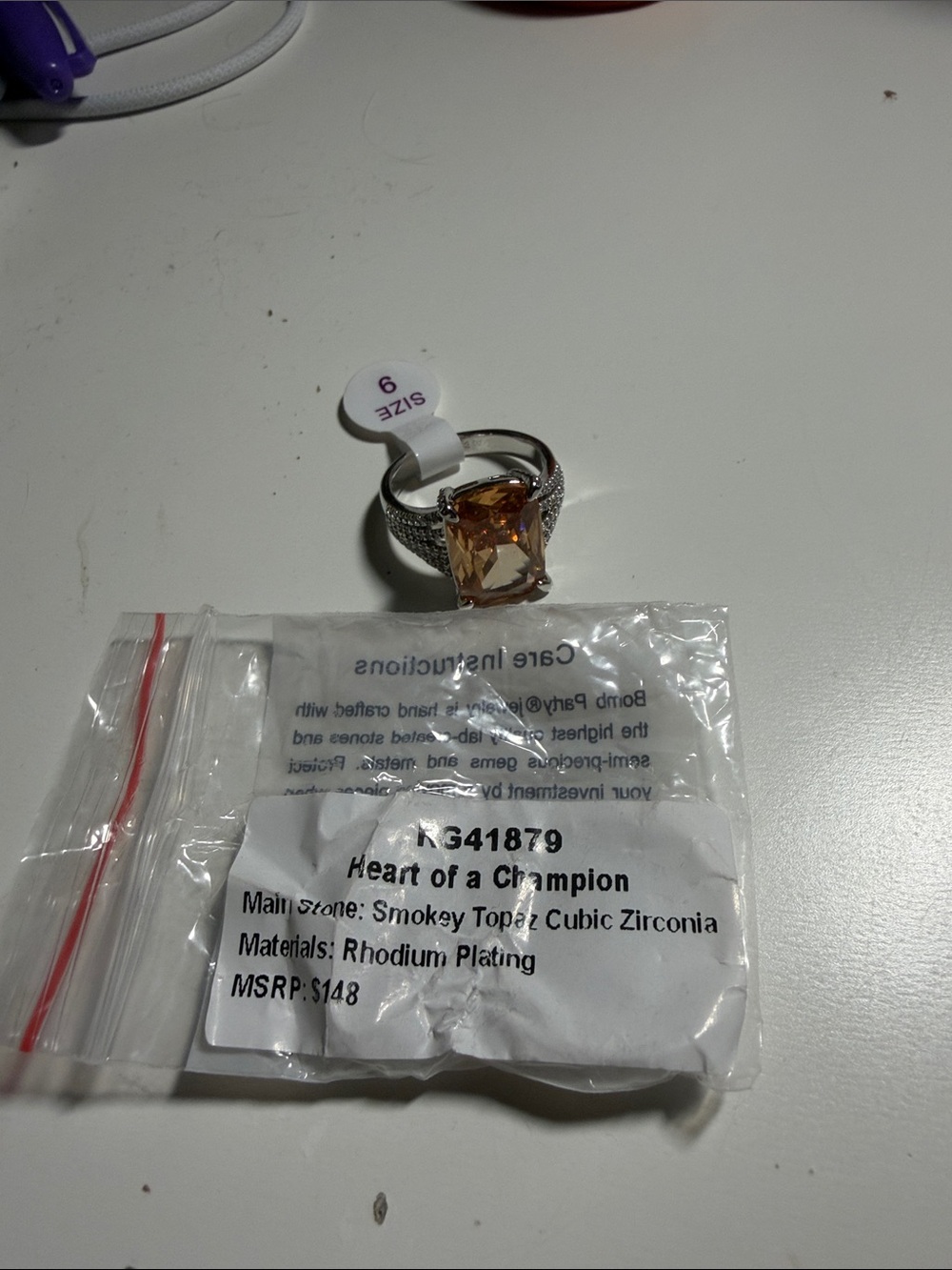 Heart of a Champion Smokey Topaz Ring in Brown - Size 9